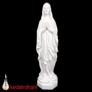 Patung Rohani Bunda Maria Lourdes Lordes Size 40 Fiberglas Putih Monotone